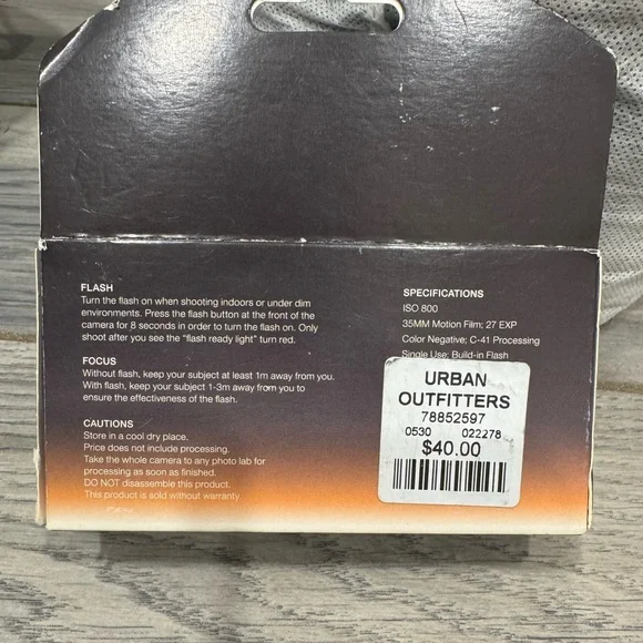 RETO Amber Tungsten 35mm Disposable Film Camera 27exp NWT - Picture 2 of 2